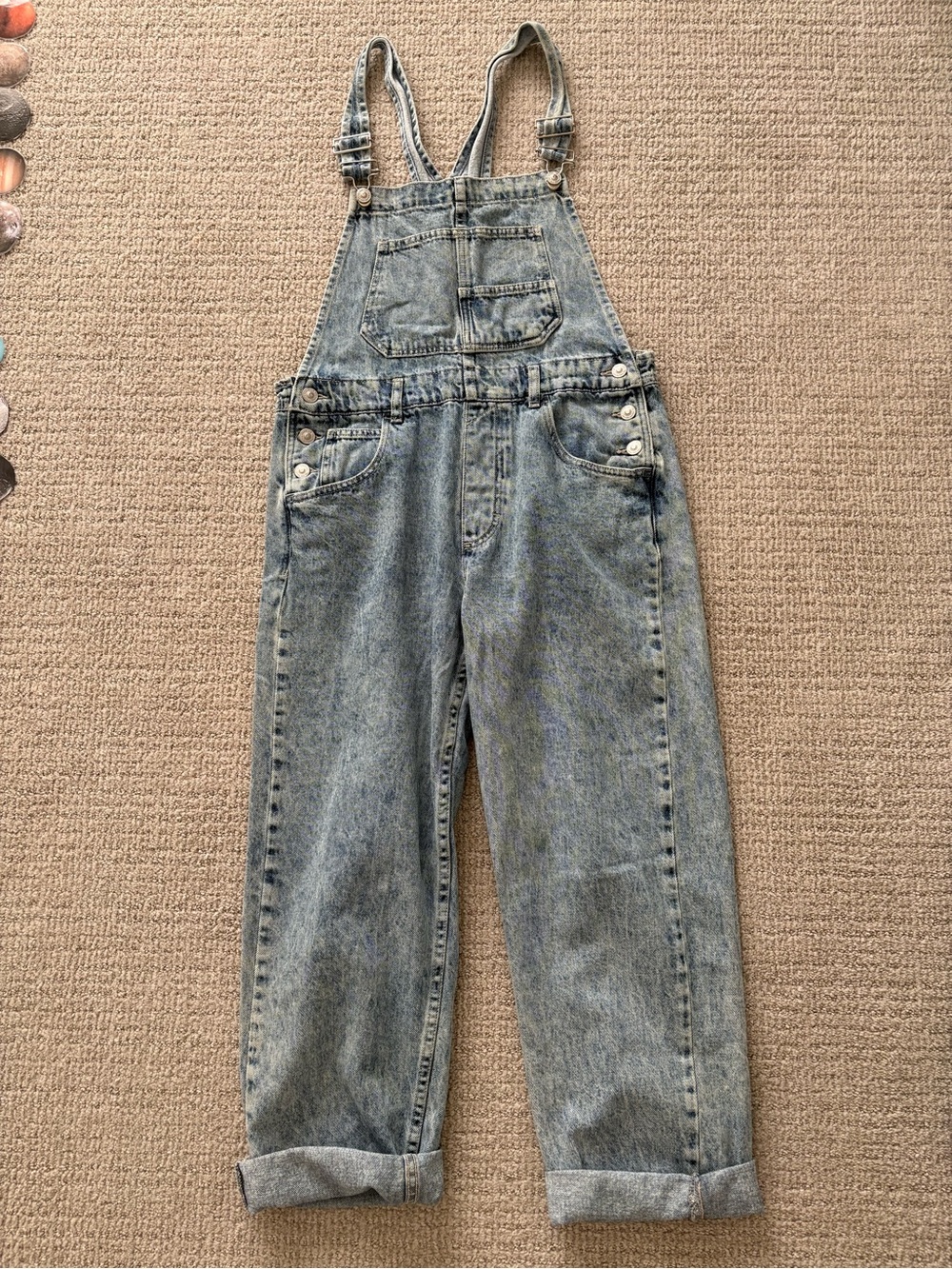 We The Free Ziggy Denim Overalls Denim Overalls in Blue Size Small Like New